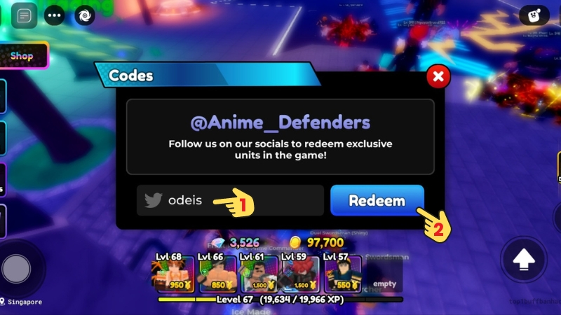 Full code Anime Defenders update 9 tháng 08/2025 mới nhất