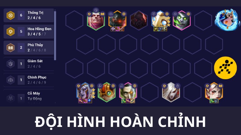 Cách nghịch tặc team hình Hoa Hồng Đen Thống Trị DTCL Mùa 13 cuối game