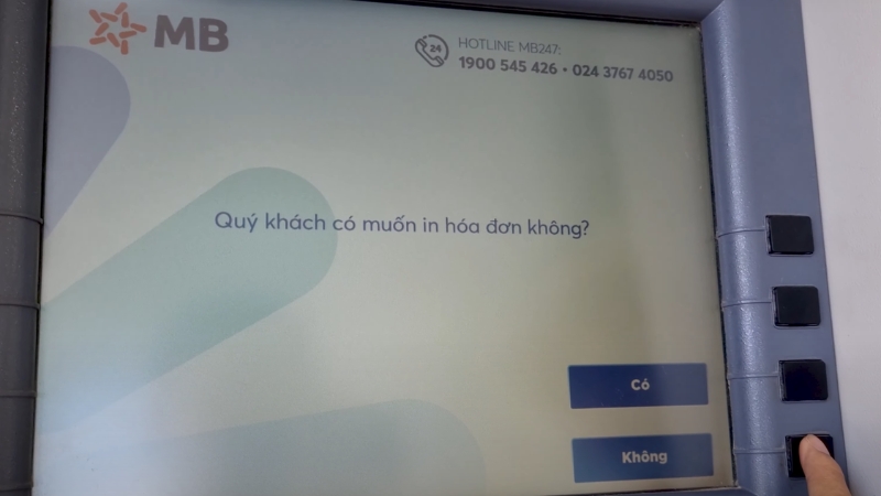 Chọn C&oacute; để in hoặc kh&ocirc;ng để kh&ocirc;ng in h&oacute;a đơn