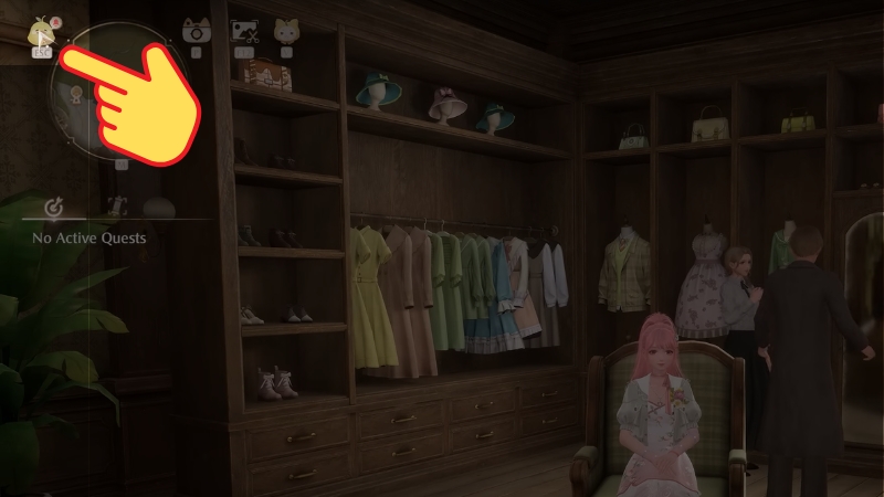 Trong game Infinity Nikki, mở Pear-Pal (hoặc bấm Esc)