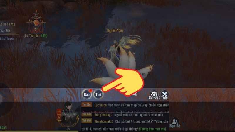 Quay về m&agrave;n h&igrave;nh ch&iacute;nh > Chọn Hộp Thư