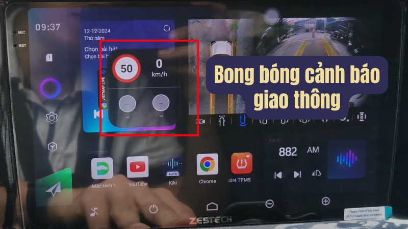 Bong bóng cảnh báo giao thông đã hiển thị trên màn hình chính Bong bóng cảnh báo giao thông đã hiển thị trên màn hình chính