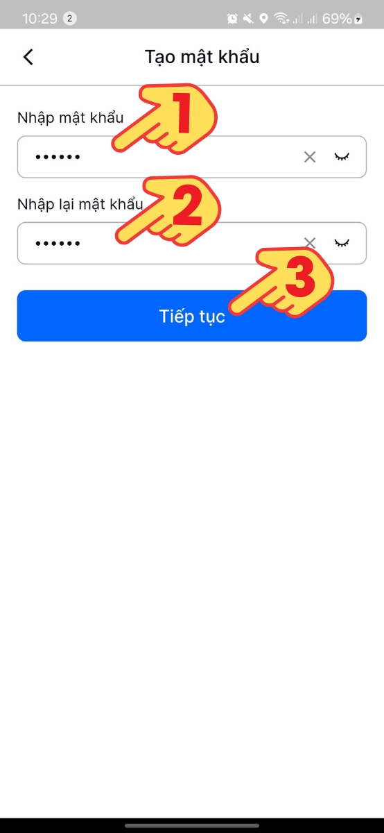 Tạo mật khẩu mới Tạo mật khẩu mới