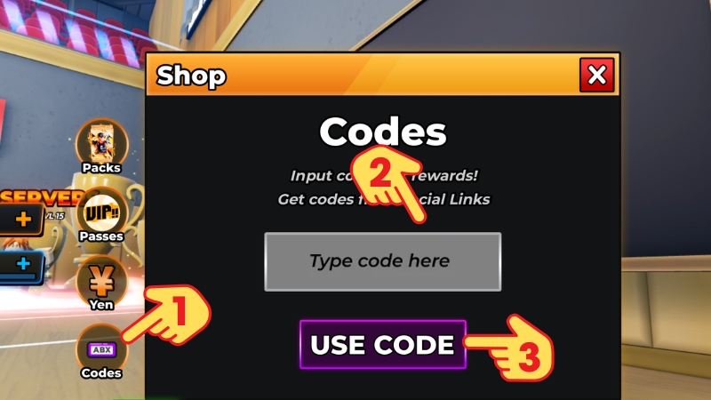 Chọn Code > Nhập Code > Bấm Use code để đổi qu&agrave;