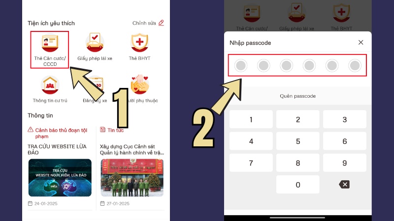 Bấm v&agrave;o phần 