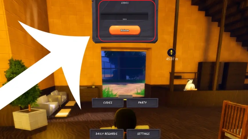 Nhập code v&agrave; bấm Redeem để nhận qu&agrave;