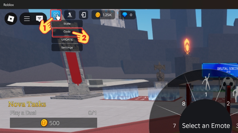 Chọn biểu tượng (g&oacute;c tr&aacute;i tr&ecirc;n m&agrave;n h&igrave;nh) > Chọn Code