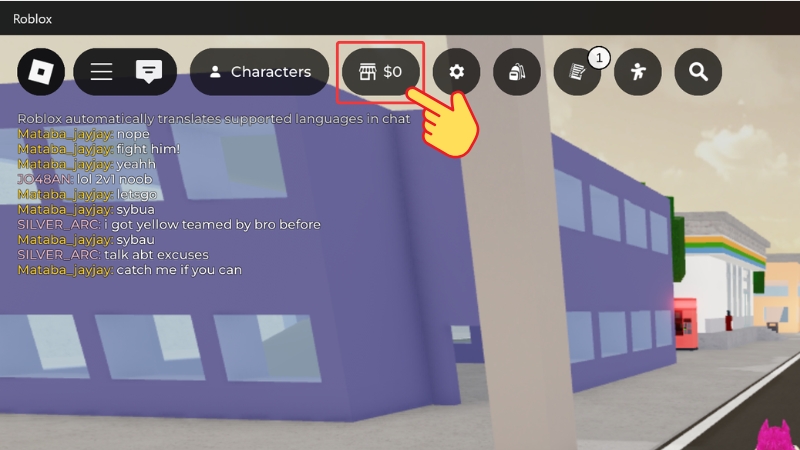 Chọn biểu tượng Shop (g&oacute;c tr&aacute;i tr&ecirc;n m&agrave;n h&igrave;nh)