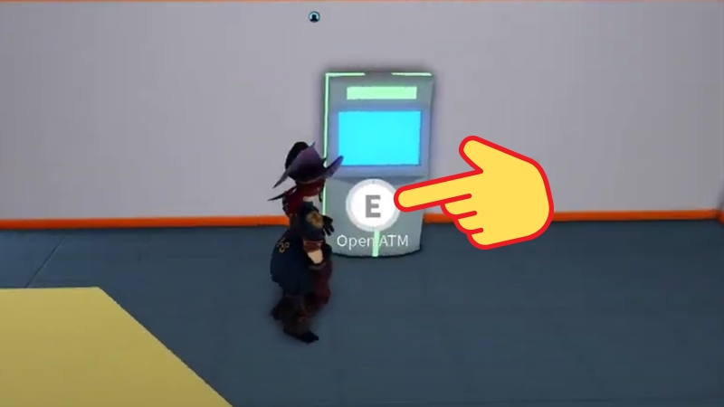 Vào game Jailbreak > Tìm đến máy ATM và nhấn Open ATM Vào game Jailbreak > Tìm đến máy ATM và nhấn Open ATM