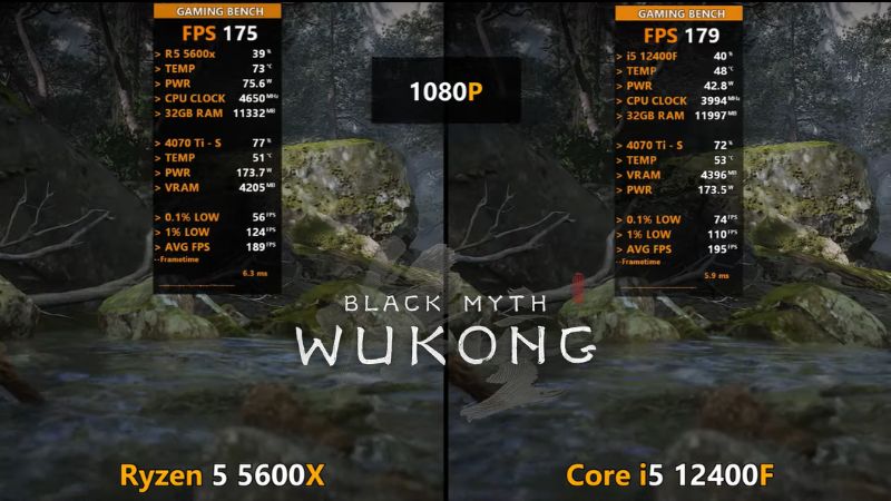 Ryzen 5 5600X v&agrave; Intel i5-12400F so s&aacute;nh hiệu năng game