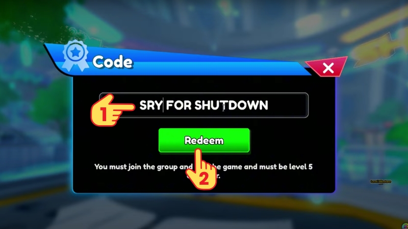 Nhập code > Bấm Redeem để nhận qu&agrave;