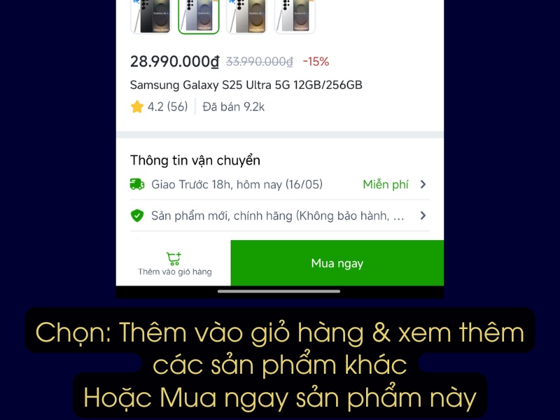 Cho sản phẩm v&agrave;o giỏ h&agrave;ng hoặc Mua ngay