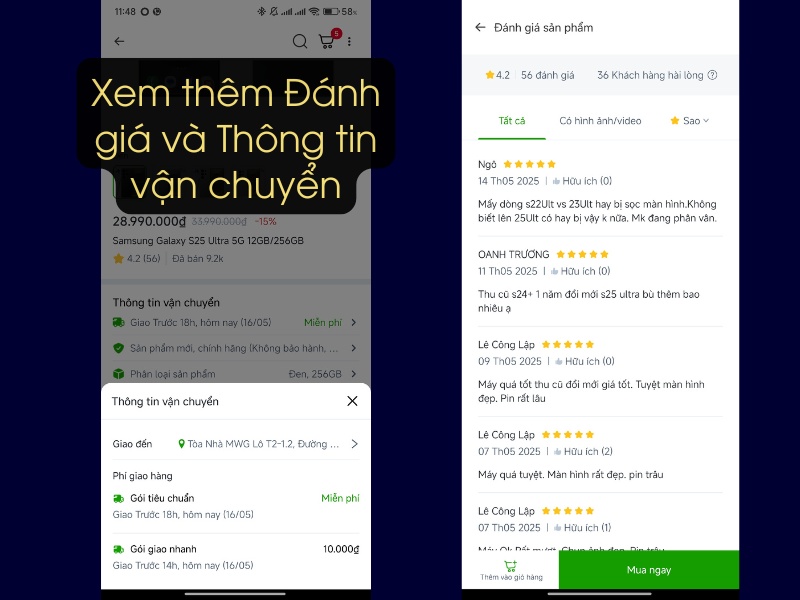 Xem đ&aacute;nh gi&aacute; sản phẩm