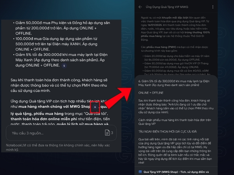Tr&iacute;ch dẫn nguồn của ứng dụng từ c&aacute;c nguồn bạn th&ecirc;m v&agrave;o