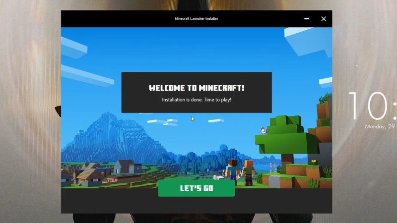 Đợi v&agrave;i ph&uacute;t để m&aacute;y c&agrave;i đặt, sau đ&oacute; chọn v&agrave;o Let