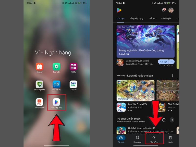  G&otilde; từ kh&oacute;a &ldquo;VNeID&rdquo; v&agrave;o &ocirc; t&igrave;m kiếm.