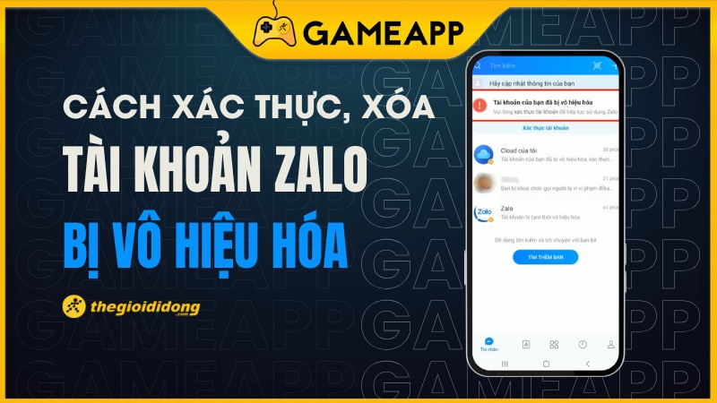 T&agrave;i khoản Zalo bị v&ocirc; hiệu h&oacute;a