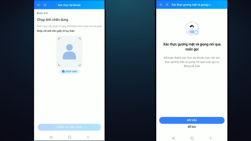 Zalo sẽ yêu cầu bạn chụp ảnh chân dung bằng camera trước của điện thoại Zalo sẽ yêu cầu bạn chụp ảnh chân dung bằng camera trước của điện thoại