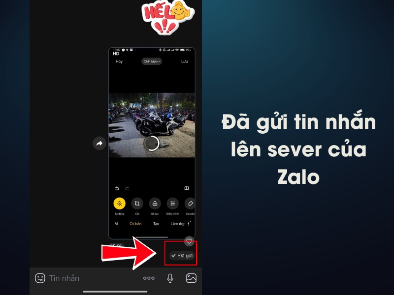 Đ&atilde; gửi (đ&atilde; gửi th&agrave;nh c&ocirc;ng đến server Zalo)