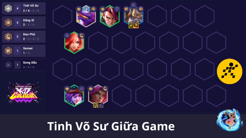 C&aacute;ch chơi đội h&igrave;nh Tinh V&otilde; Sư ĐTCL M&ugrave;a 15 Giữa Game