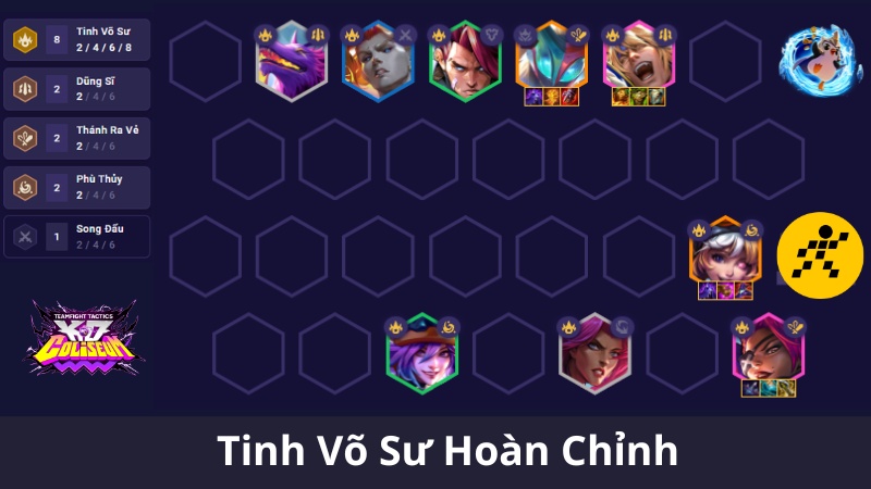 Cách chơi đội hình Tinh Võ Sư ĐTCL Mùa 15 cuối Game