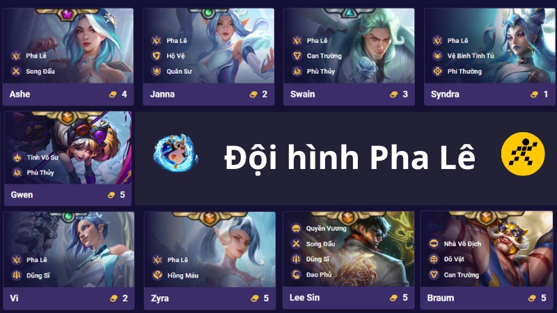 C&aacute;ch chơi đội h&igrave;nh Pha L&ecirc; DTCL m&ugrave;a 15 K.O Đại Chiến Anh H&ugrave;ng