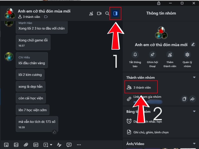 Chọn nh&oacute;m cần sao ch&eacute;p v&agrave; mở c&agrave;i đặt nh&oacute;m