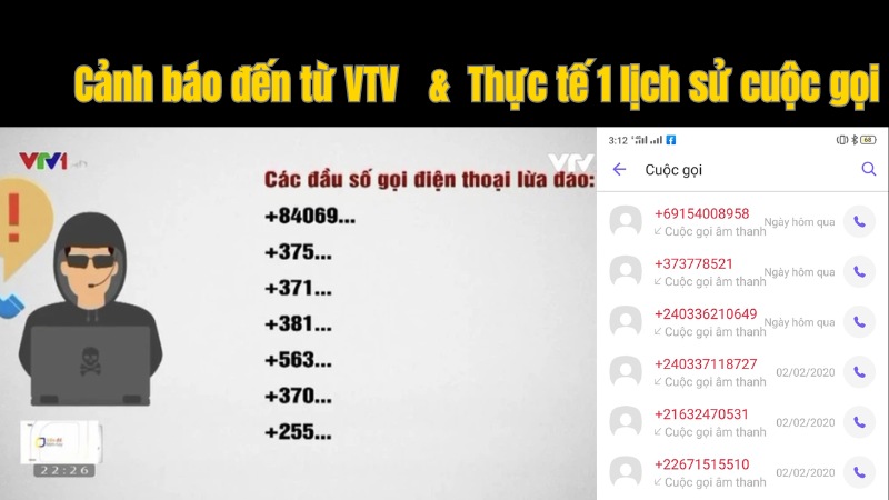 Đầu số lừa đảo nước ngo&agrave;i