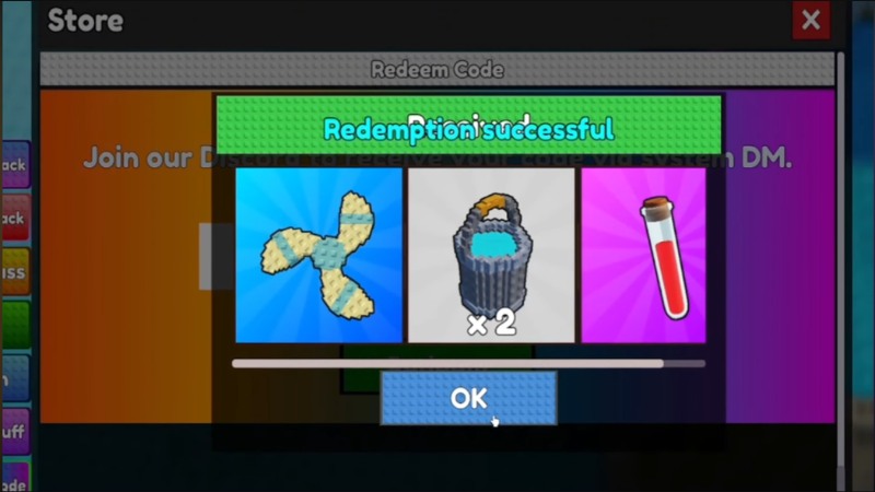 Nếu code đ&uacute;ng v&agrave; c&ograve;n hạn sẽ hiện th&ocirc;ng b&aacute;o nhận qu&agrave; th&agrave;nh c&ocirc;ng.