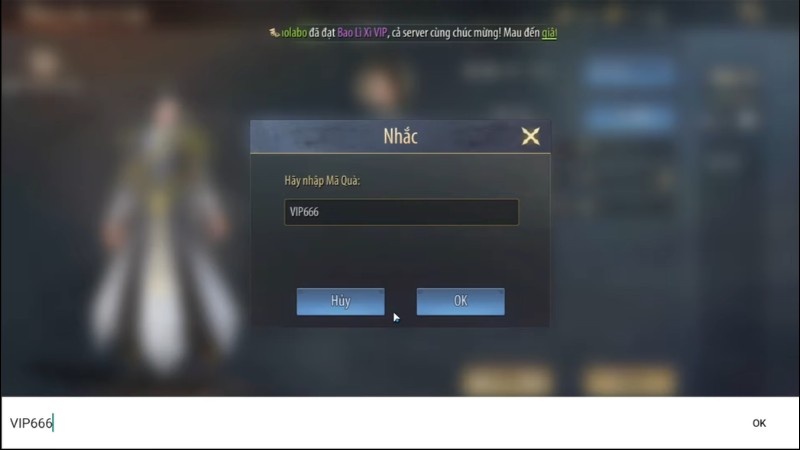 Nhập chính xác mã code Thao Túng Tam Quốc vào ô trống Nhập chính xác mã code Thao Túng Tam Quốc vào ô trống