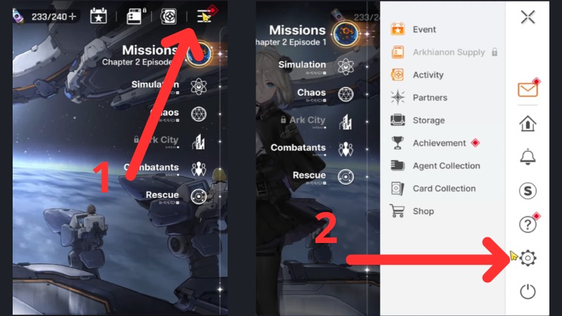 Nhấn v&agrave;o biểu tượng C&agrave;i đặt 