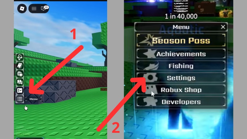 Nhấp vào nút ba dòng (menu icon)