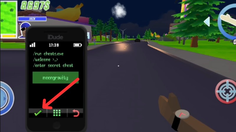  Bấm OK để k&iacute;ch hoạt cheat v&agrave; chờ th&ocirc;ng b&aacute;o "Cheat activated" để x&aacute;c nhận th&agrave;nh c&ocirc;ng