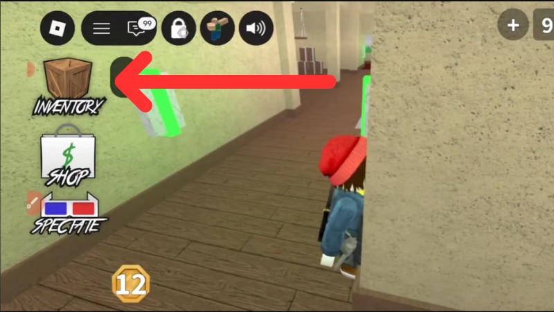 Nhấp v&agrave;o biểu tượng Inventory ở ph&iacute;a b&ecirc;n tr&aacute;i m&agrave;n h&igrave;nh