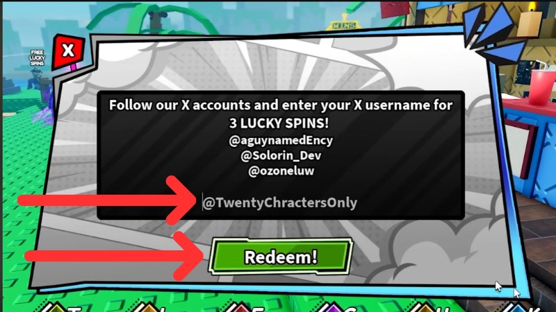 Nhập code v&agrave;o &ocirc; trống v&agrave; nhấn Redeem để nhận thưởng