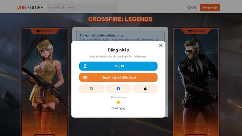 Đăng nhập trên web