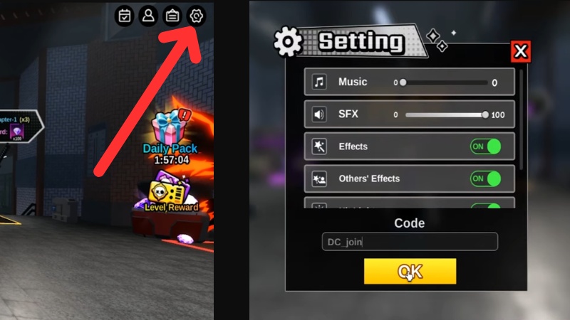 Nhập code v&agrave;o &ocirc; trống v&agrave; bấm Ok.