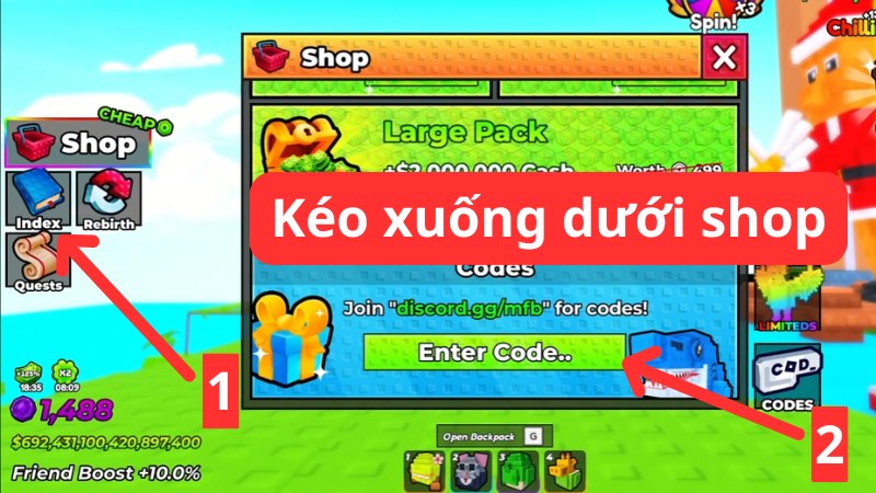 Nhập code v&agrave;o &ocirc; text box v&agrave; nhấn Enter tr&ecirc;n b&agrave;n ph&iacute;m để nhận thưởng