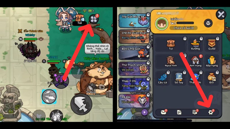 Vào phần Menu (biểu tượng cỏ 4 lá góc trên bên phải màn hình), chọn vào Cài Đặt Vào phần Menu (biểu tượng cỏ 4 lá góc trên bên phải màn hình), chọn vào Cài Đặt