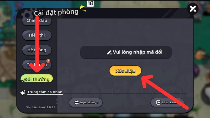 Nhập code Vùng Đất Anh Hùng OEG và ấn Xác Nhận. Nhập code Vùng Đất Anh Hùng OEG và ấn Xác Nhận