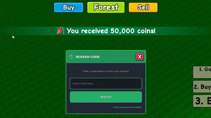 Nếu code Superforest đ&uacute;ng v&agrave; c&ograve;n hạn sẽ c&oacute; th&ocirc;ng b&aacute;o nhận qu&agrave; th&agrave;nh c&ocirc;ng