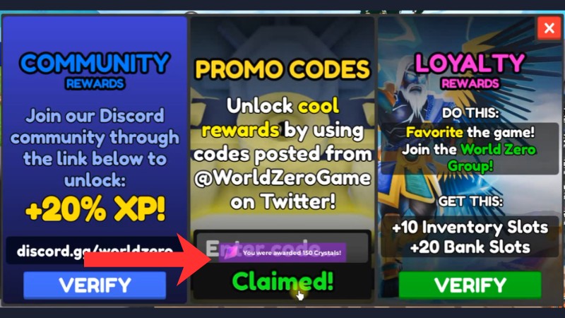 Nếu code đ&uacute;ng v&agrave; c&ograve;n hạn th&igrave; hệ thống sẽ gửi phần thưởng ngay lập tức v&agrave;o t&uacute;i đồ của bạn.