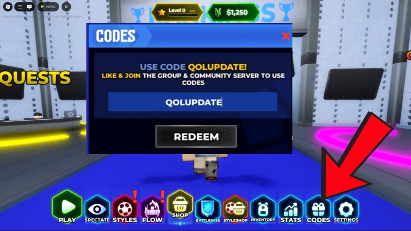 Nhập code BLR Legacy