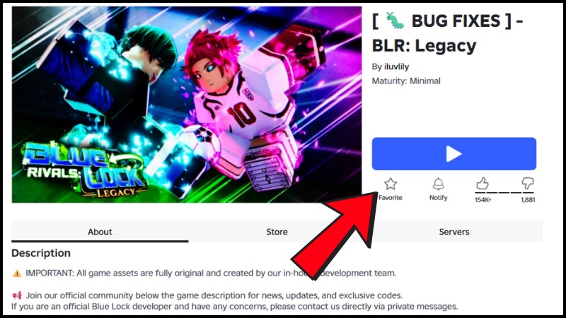 Nhấn Like (Th&iacute;ch) tr&ograve; chơi LR Legacy tr&ecirc;n Roblox