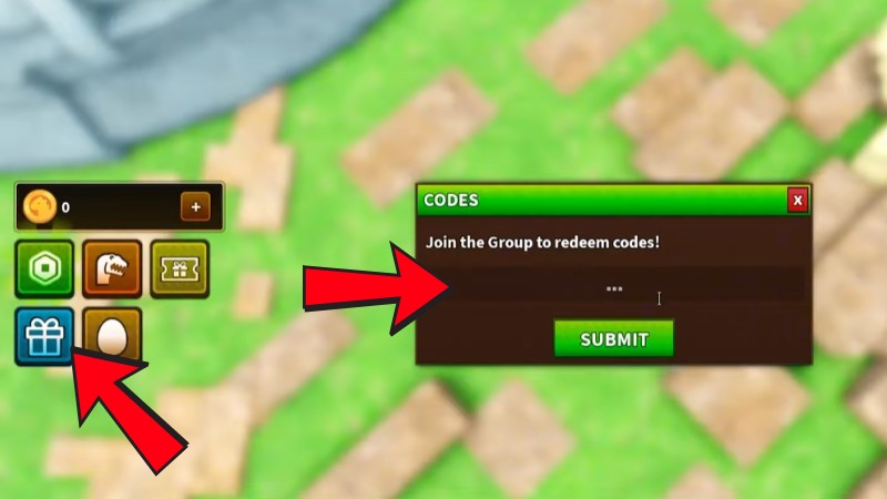 Chọn biểu tượng Gift (Qu&agrave; tặng) nằm ở ph&iacute;a b&ecirc;n tr&aacute;i m&agrave;n h&igrave;nh để mở hộp thoại nhập m&atilde; code.