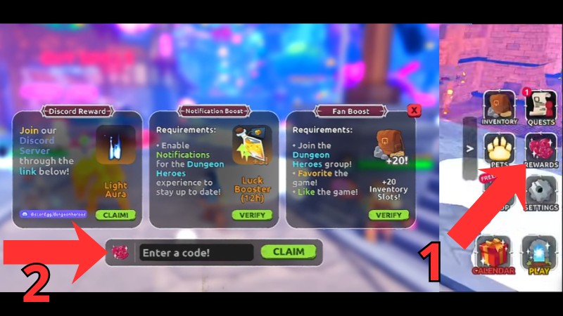 C&aacute;ch nhập code Dungeon Heroes&nbsp;