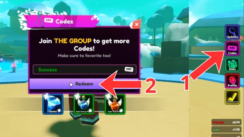 C&aacute;ch nhập code Anime Leveling