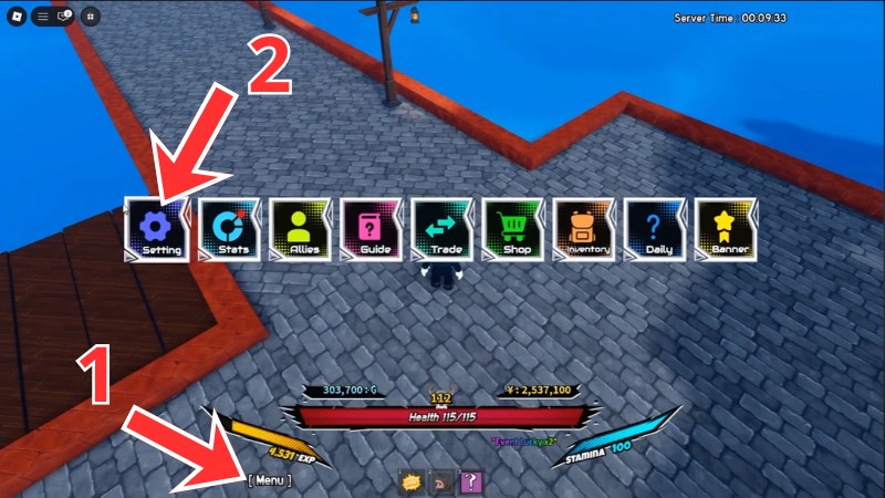  Nhấp vào biểu tượng bốn ô vuông, sau đó chọn biểu tượng Bánh răng