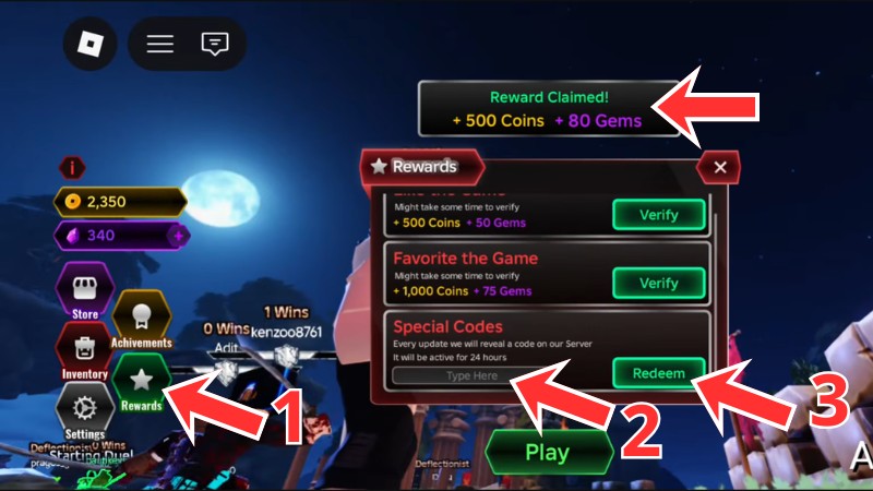 C&aacute;ch nhập code Dueling Grounds 