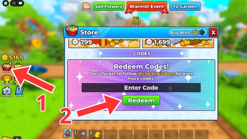 C&aacute;ch nhập code Bee Garden chi tiết